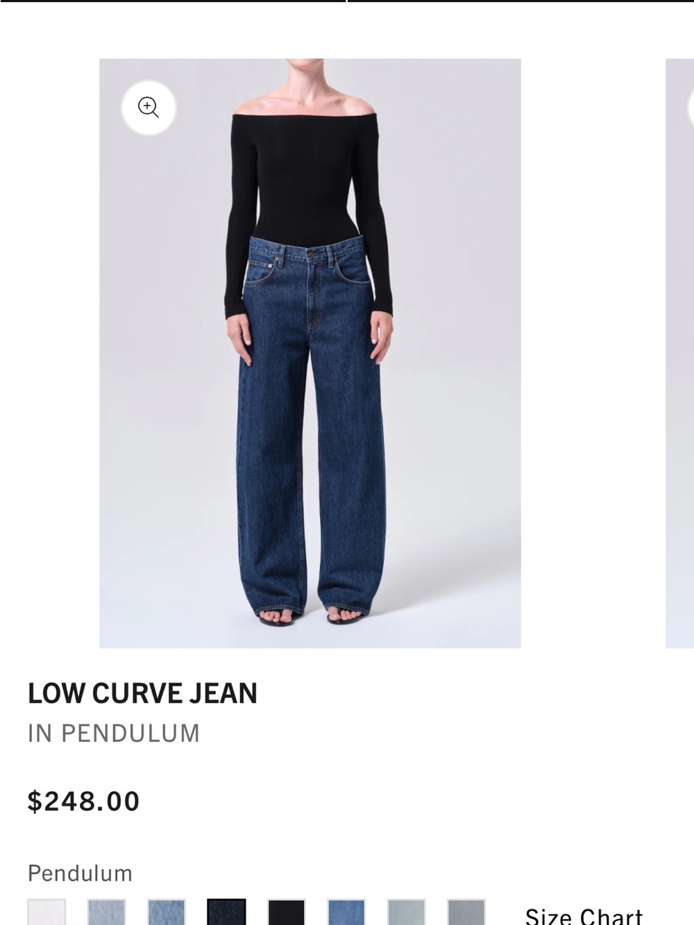 Agolde Low Curve Wide-Leg Jeans in Dark Blue